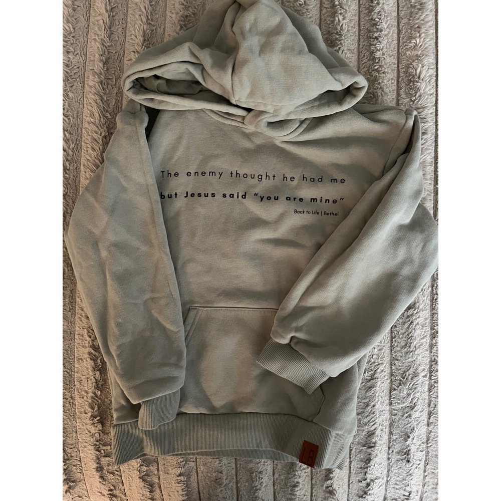Little Bipsy Kids Bethel Back to Life Jesus You Are Mine Sage Green Hoodie 8Y